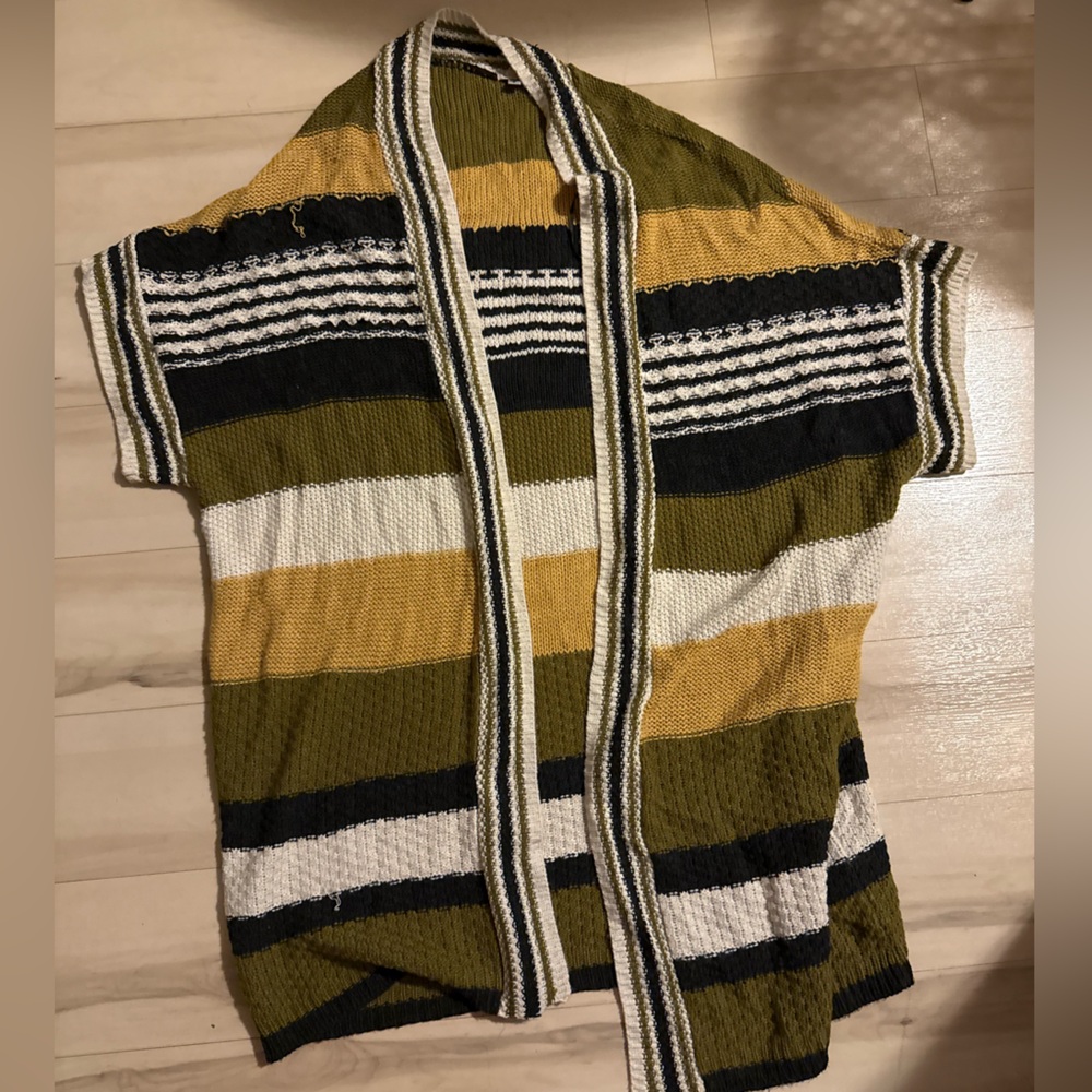 Striped Knit Sweater Vest